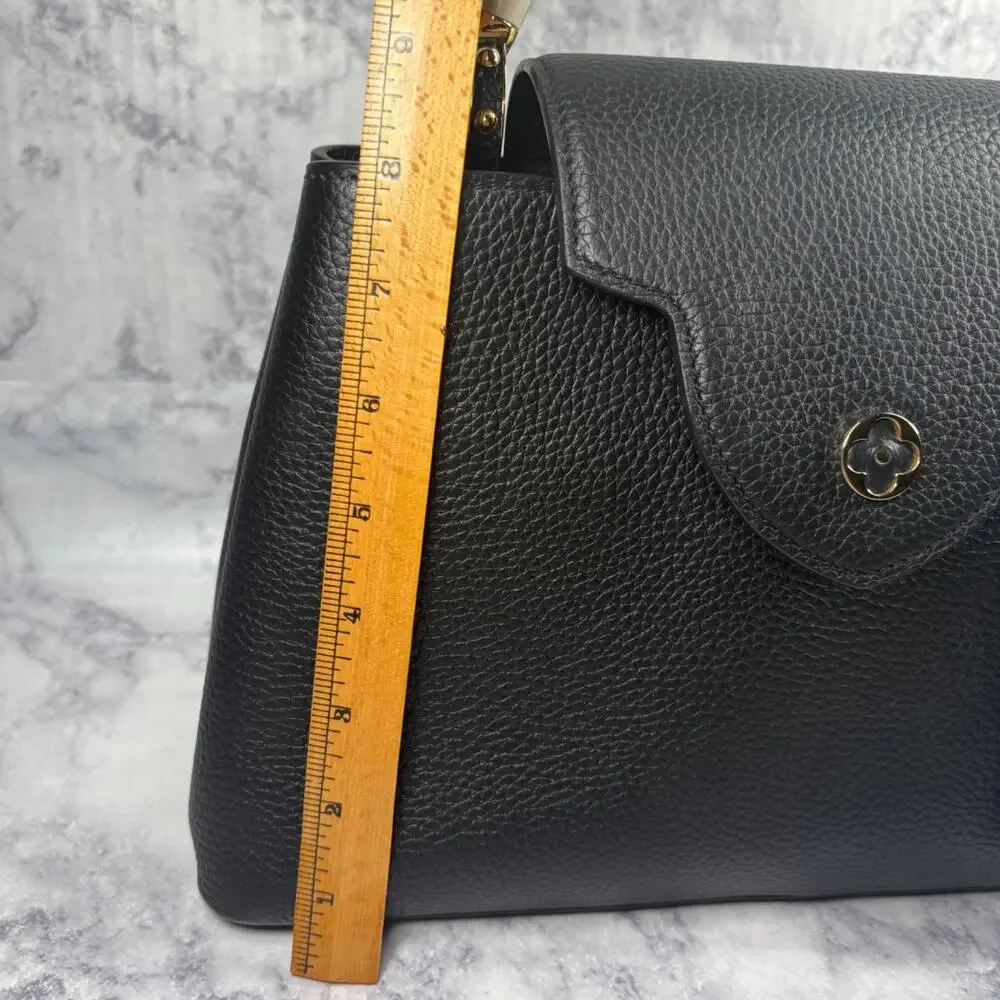 LOUIS VUITTON Capucines MM Black Taurillon Leather Ltd Edition Handle COA Dusty